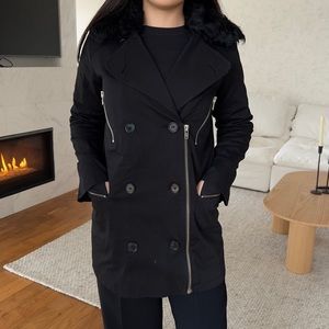 REISS faux fur jacket